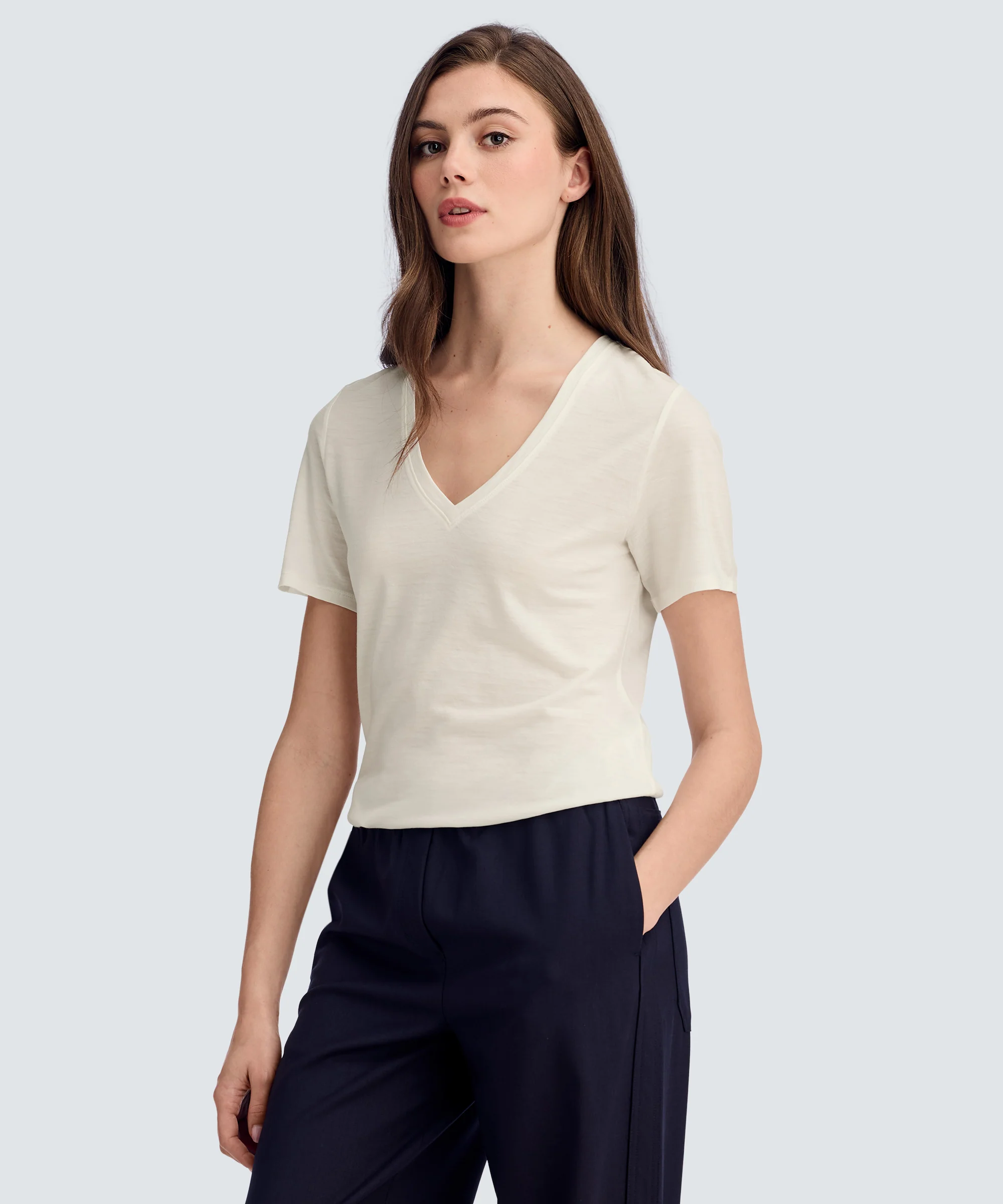 Women's Ultralight Merino V-Neck T-Shirt - Image 22