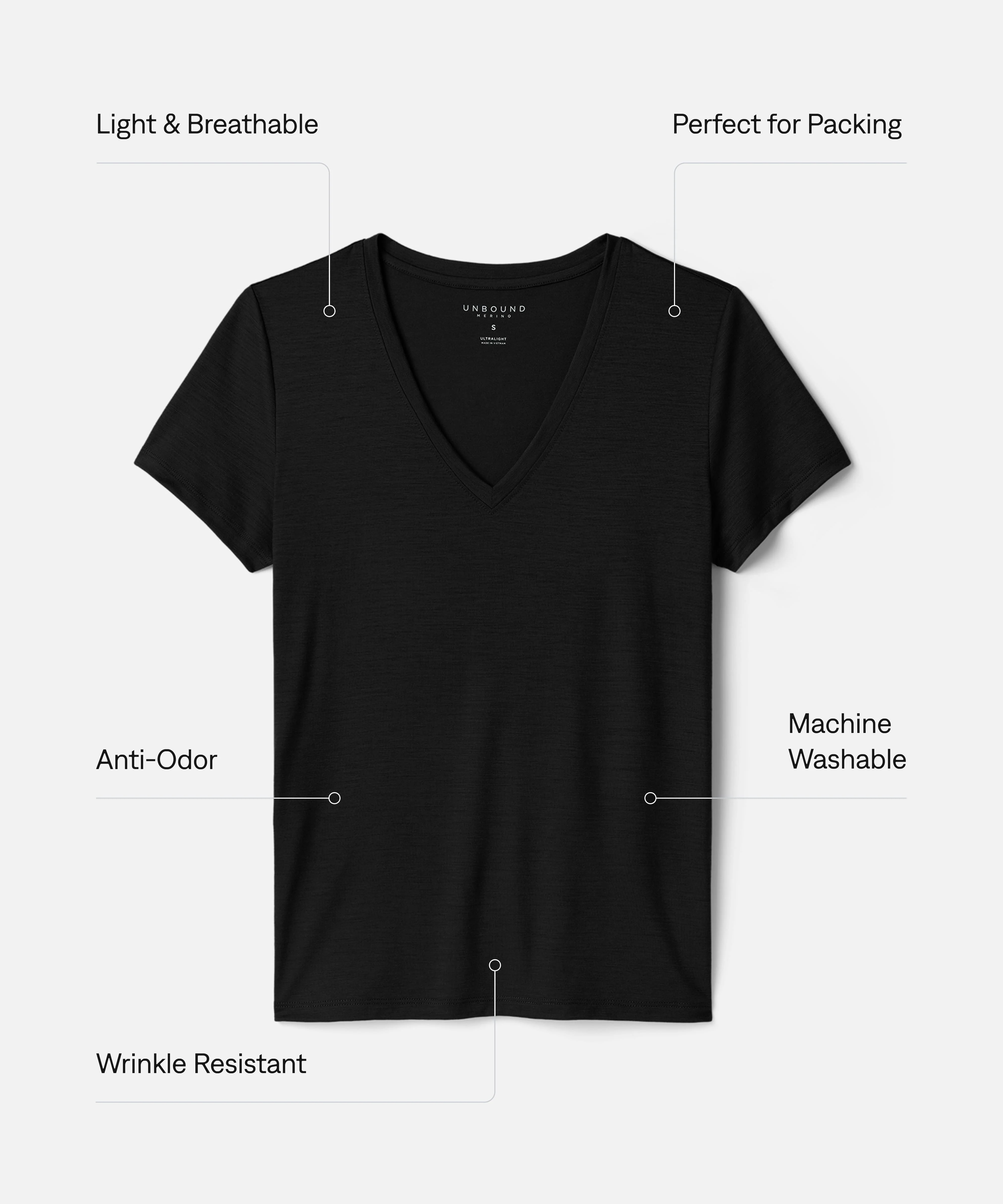 Women's Ultralight Merino V-Neck T-Shirt - Image 25