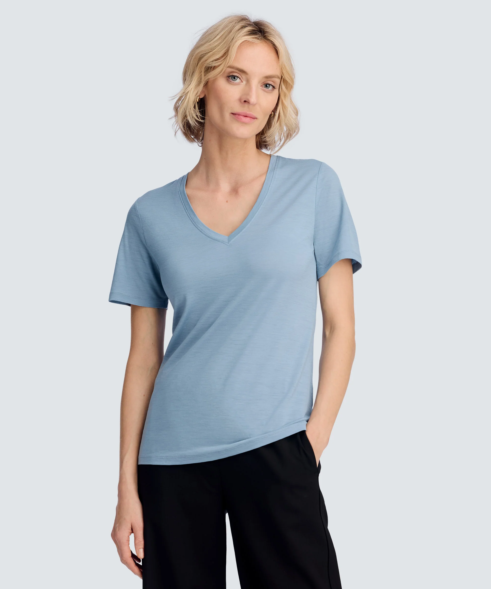 Women's Ultralight Merino V-Neck T-Shirt - Image 7