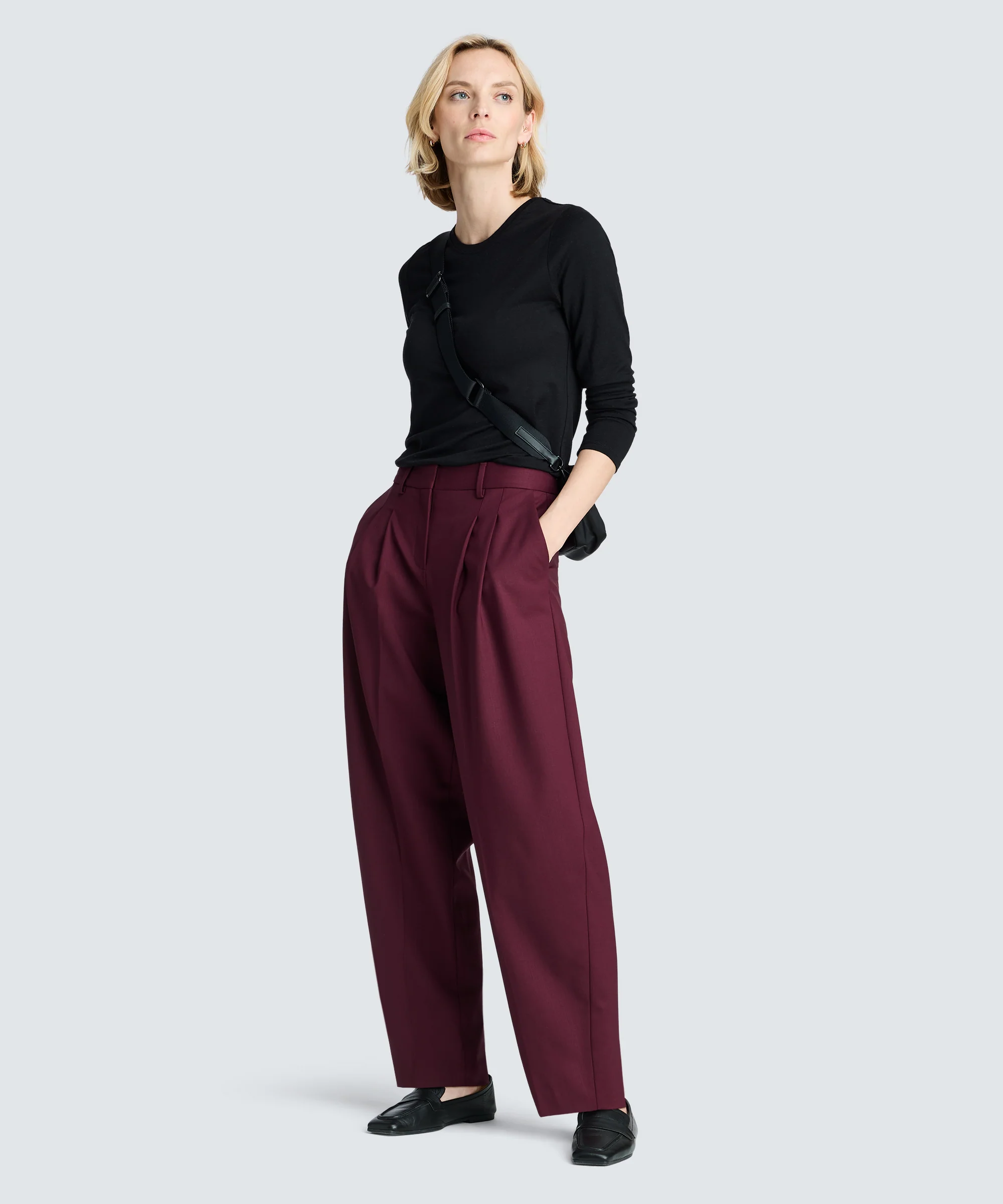 Women's Wide Leg Merino Travel Trouser - Image 3