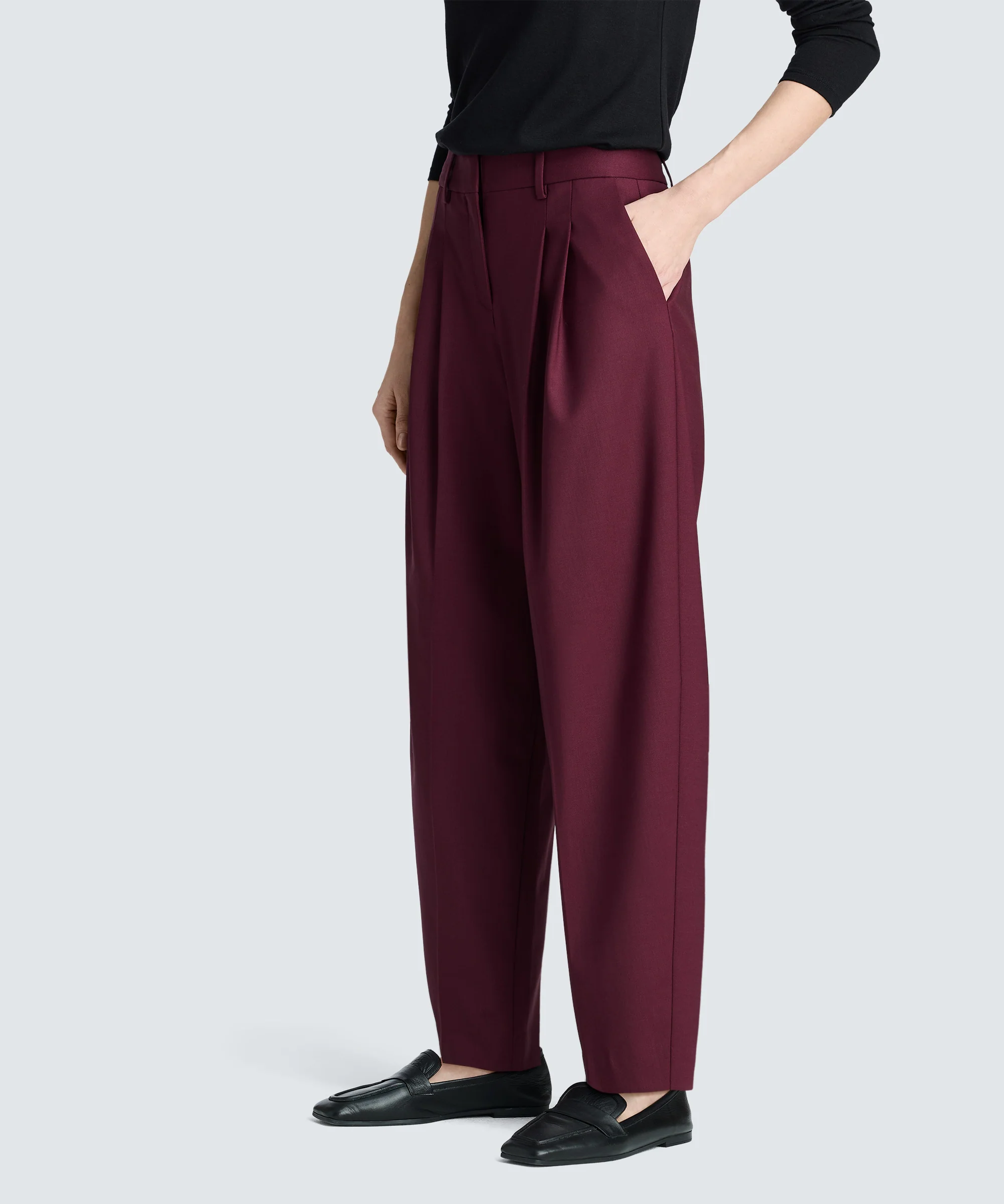 Women's Wide Leg Merino Travel Trouser - Image 4