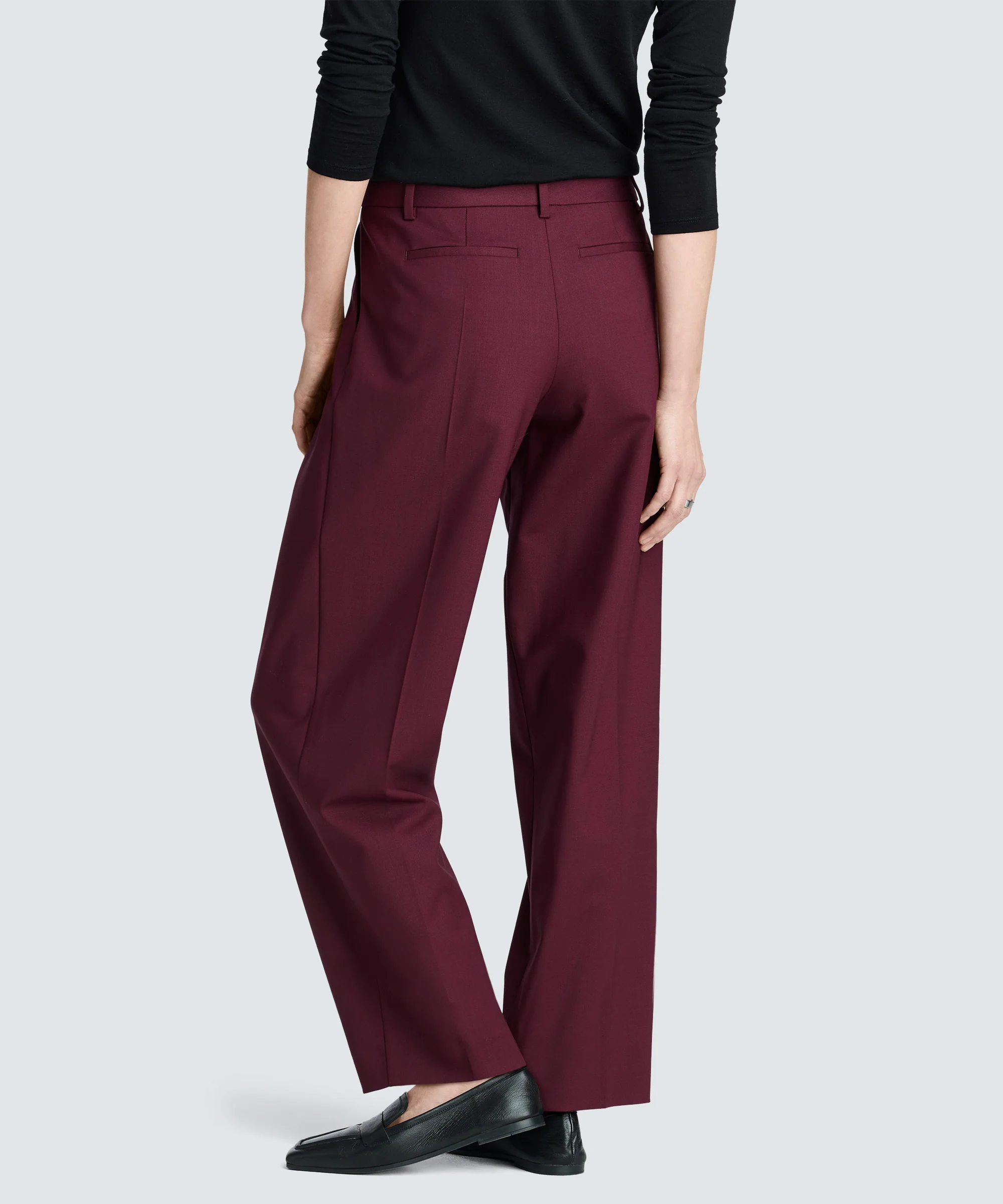 Women's Wide Leg Merino Travel Trouser - Image 6